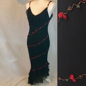 Elegant Ice Beaded Tango Style Evening Dress Sz 10